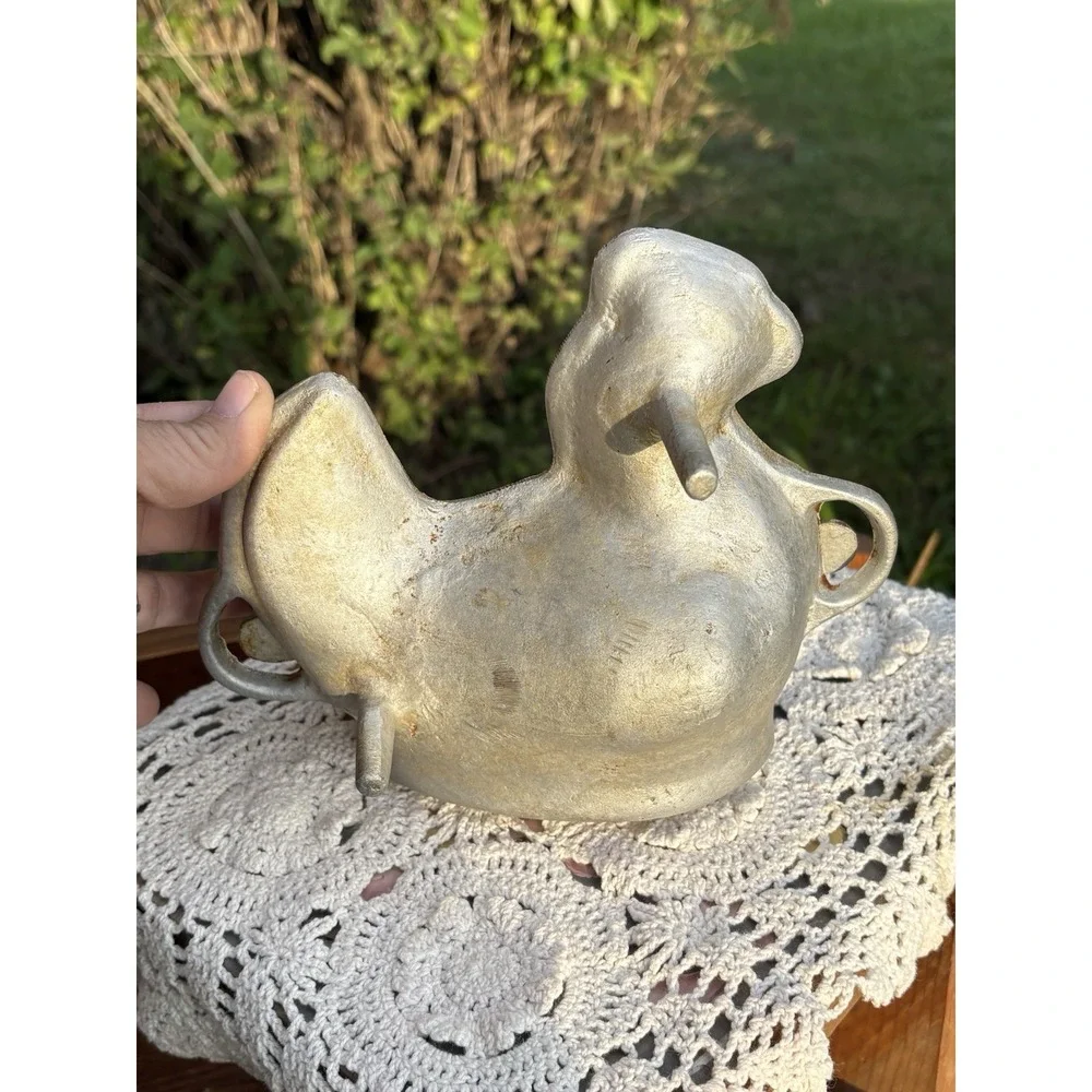 Vintage Chicken Rooster Baking Molds Aluminum 2 Piece Model Farmhouse Decor